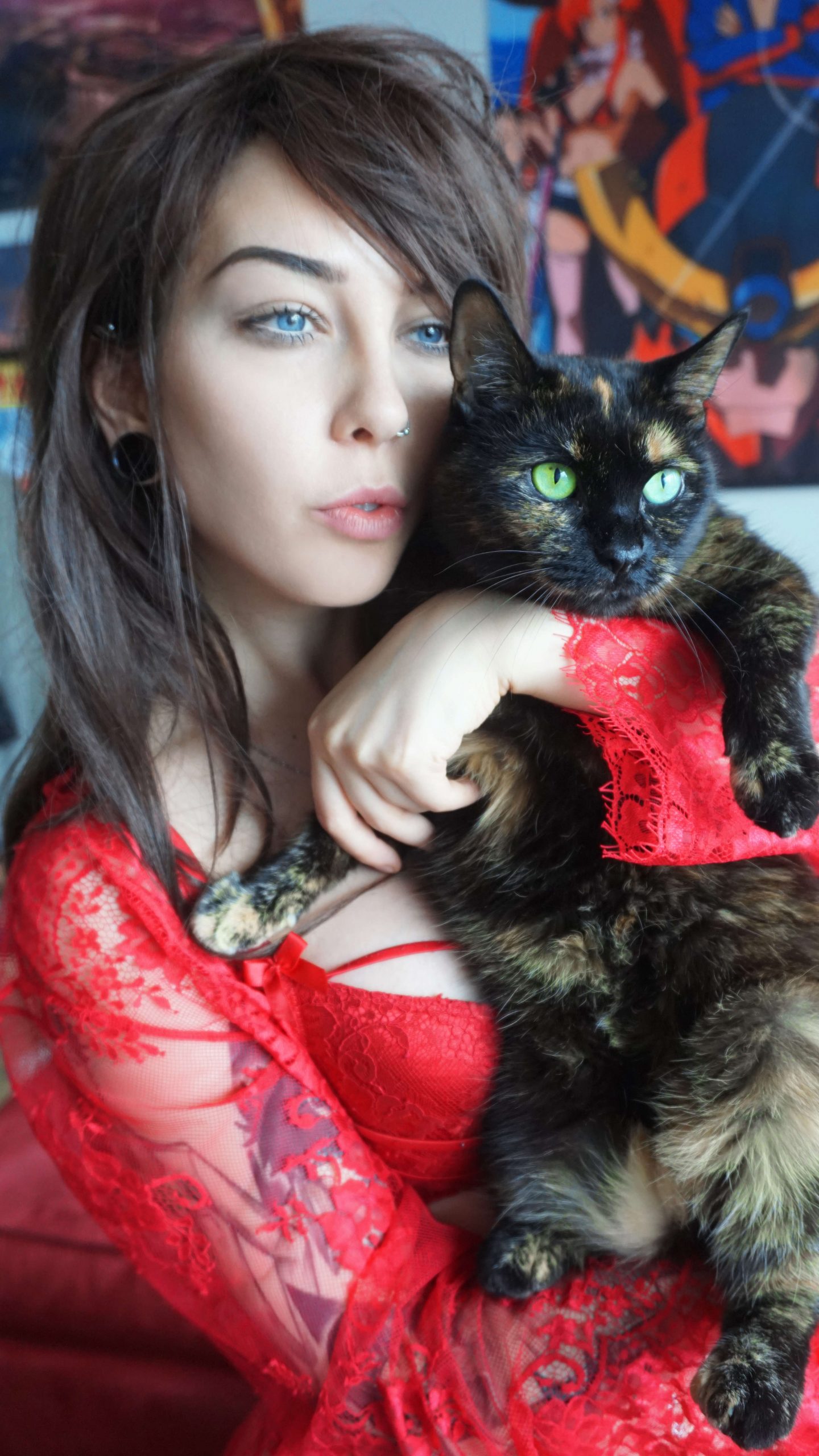 April Hylia akaWaifu nude Red Lace - NudeCosplayGirls.com