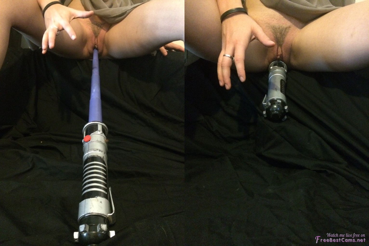Before And After Light Saber Masturbation NSFW.