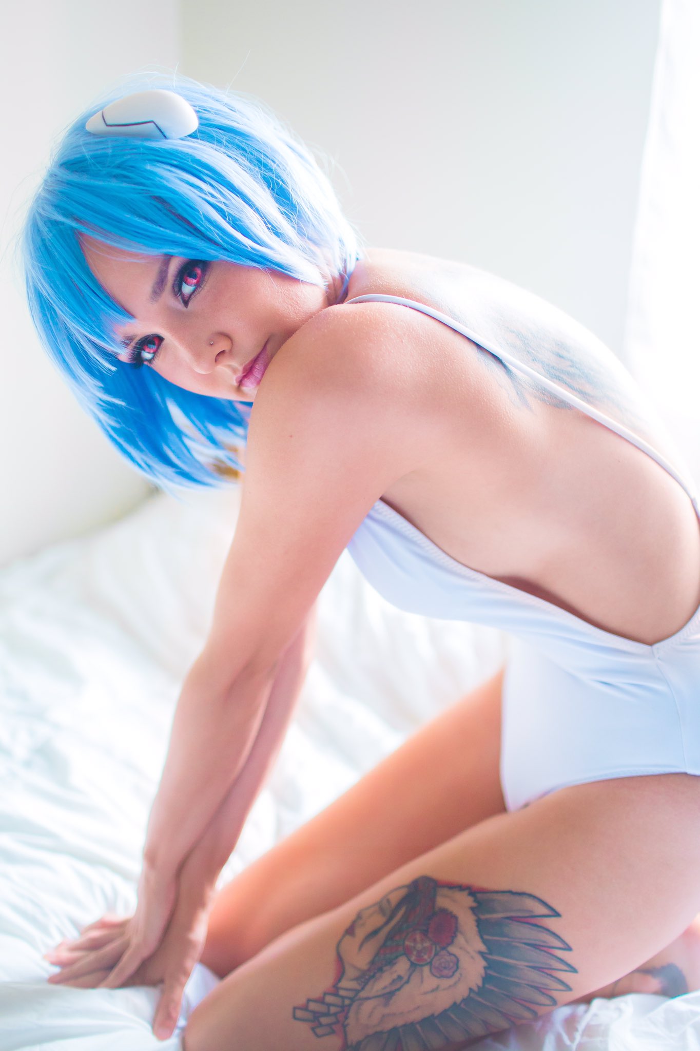 Evangelion Anime Sexy Rei Cosplay - Darshelle Stevens